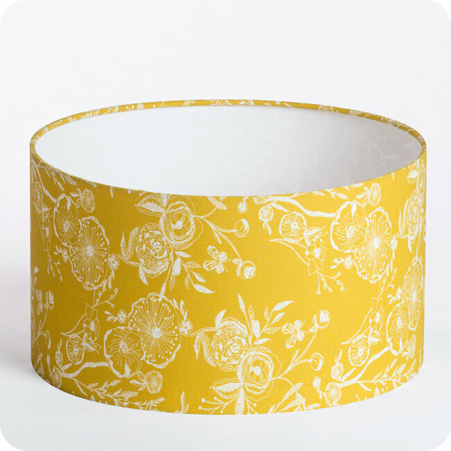 Jaune moutarde honey comb rétro géométrique handmade imprimé tissu abat-jour 122 