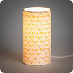 Lampe tube  poser tissu Mistinguett yellow allume S