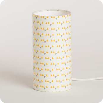 Lampe tube  poser tissu Mistinguett yellow S