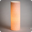 Lampe tube  poser tissu Cubic rose allume XXL