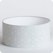 Abat-jour / suspension cylindrique tissu Cubic gris 40