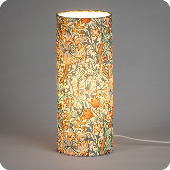 Lampe tube  poser tissu Golden Lily Morris&co. allume M