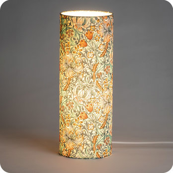 Lampe tube  poser tissu Golden Lily Morris&co. allume L
