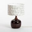 Lampe  poser en cramique Terra Moka avec abat-jour Human 25