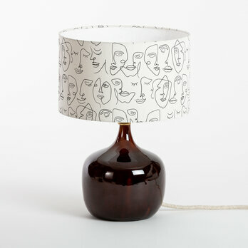 Lampe  poser en cramique Terra Moka avec abat-jour Human 25