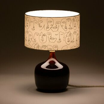 Lampe cramique Terra Moka avec abat-jour Octave 25 